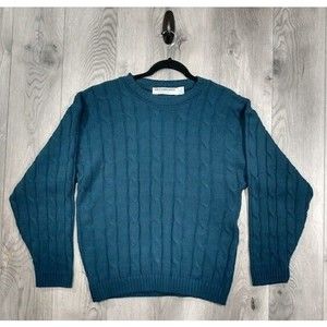 Vintage Eric Rhodes Sweater Mens Size Large Crew Neck Long Sleeve Blue